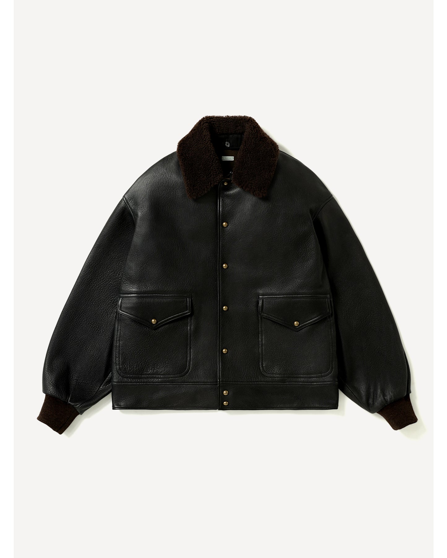 Leather A-2 Flight Jacket BLACK