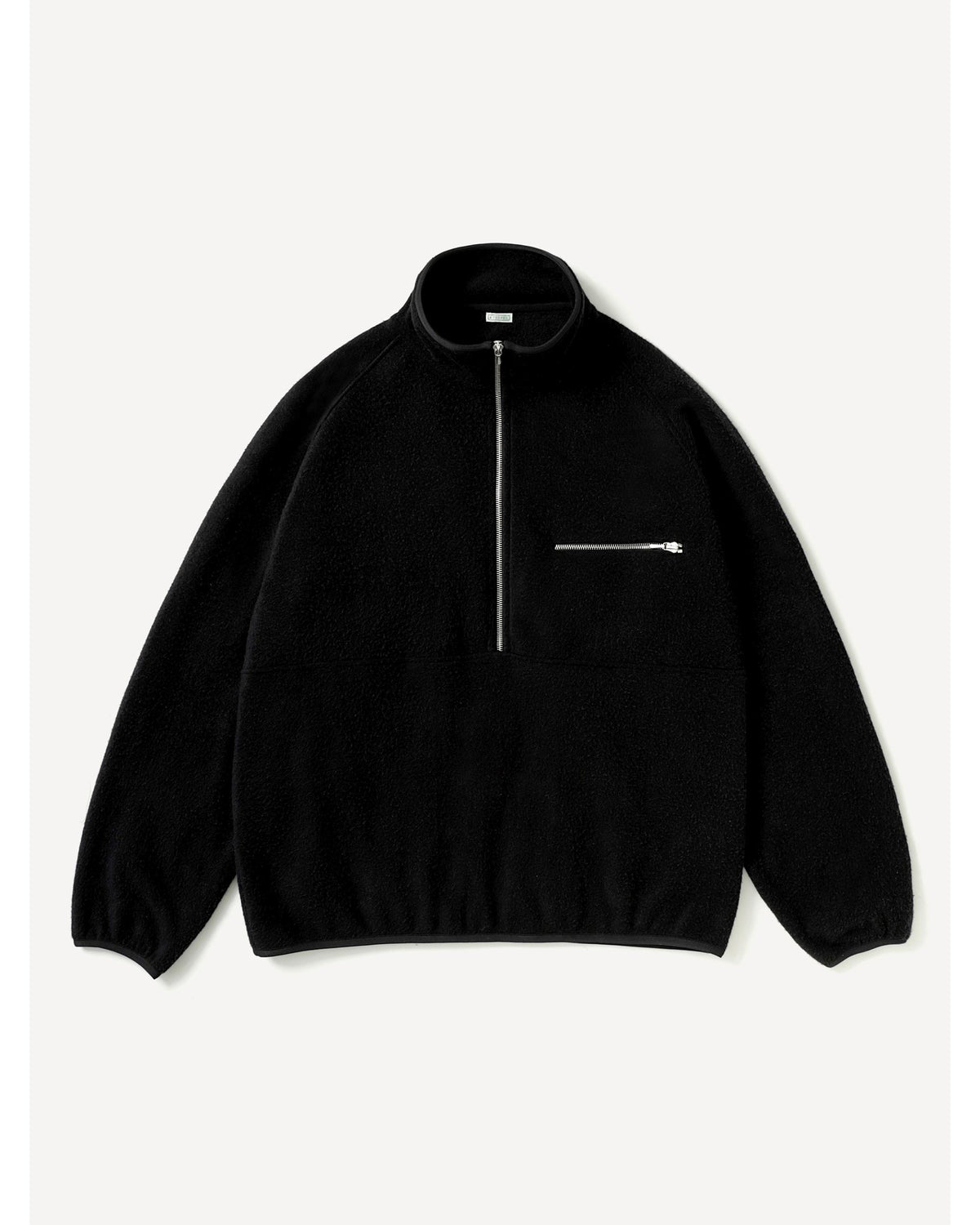 Vintage Silk Fleece Half ZIP Jacket  BLACK