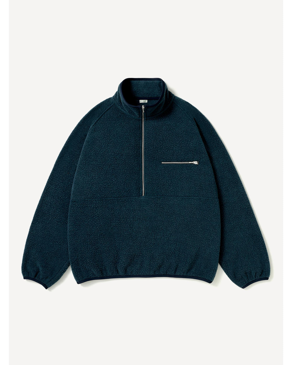 Vintage Silk Fleece Half ZIP Jacket  BLUE