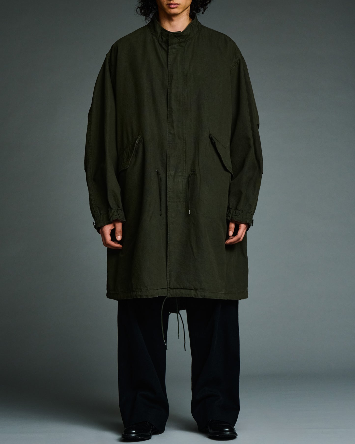 Vintage Washed Wool M-65 Field Parka OLIVE