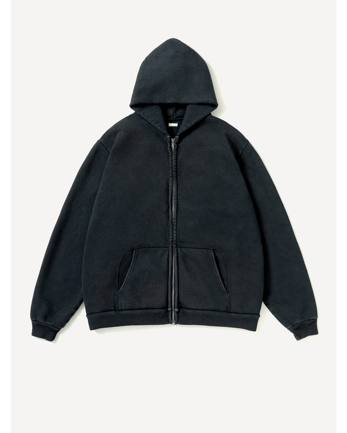 Vintage Zip Sweat Hoodie BLACK