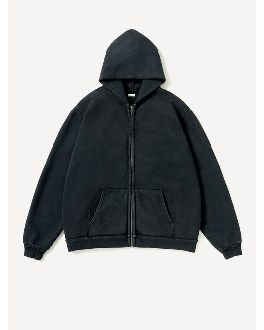Vintage Zip Sweat Hoodie BLACK