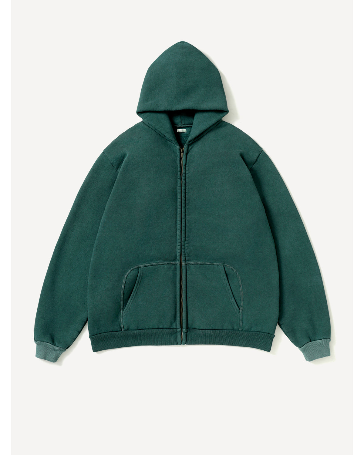 Vintage Zip Sweat Hoodie GREEN