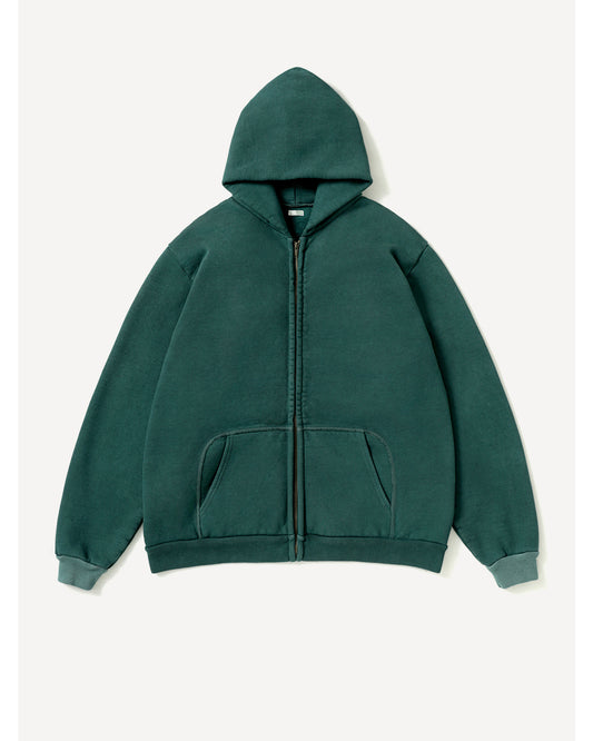 Vintage Zip Sweat Hoodie GREEN