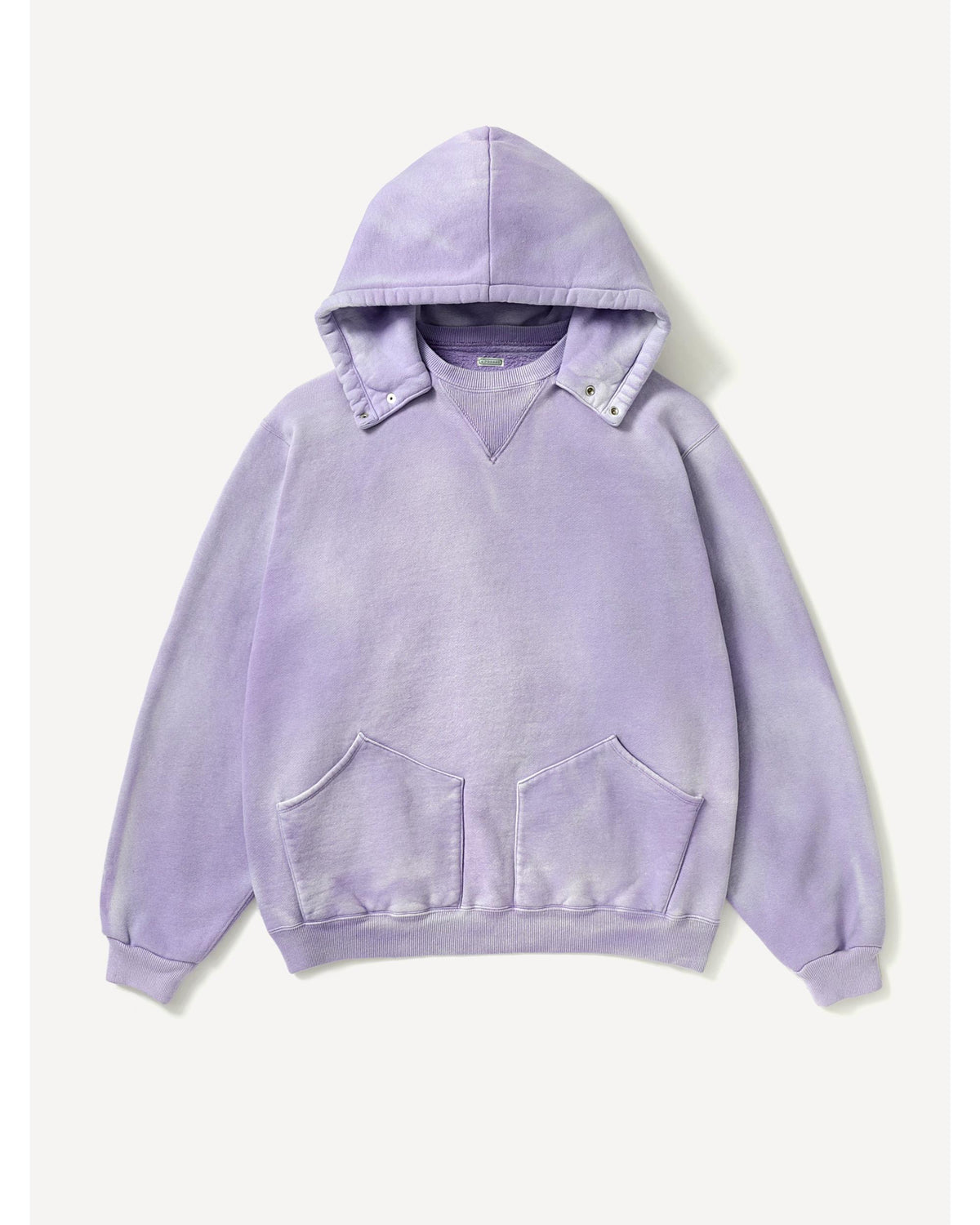 Vintage Attached Snap Hood Sweat Parka  LAVENDER