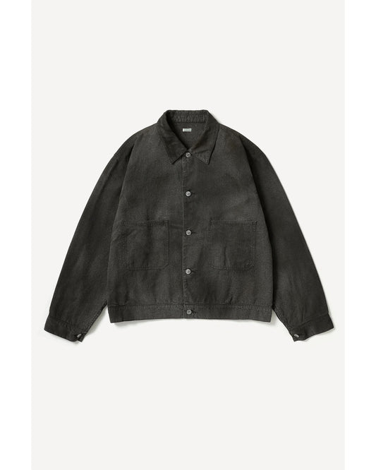 Vintage Black Chambray Work Jacket