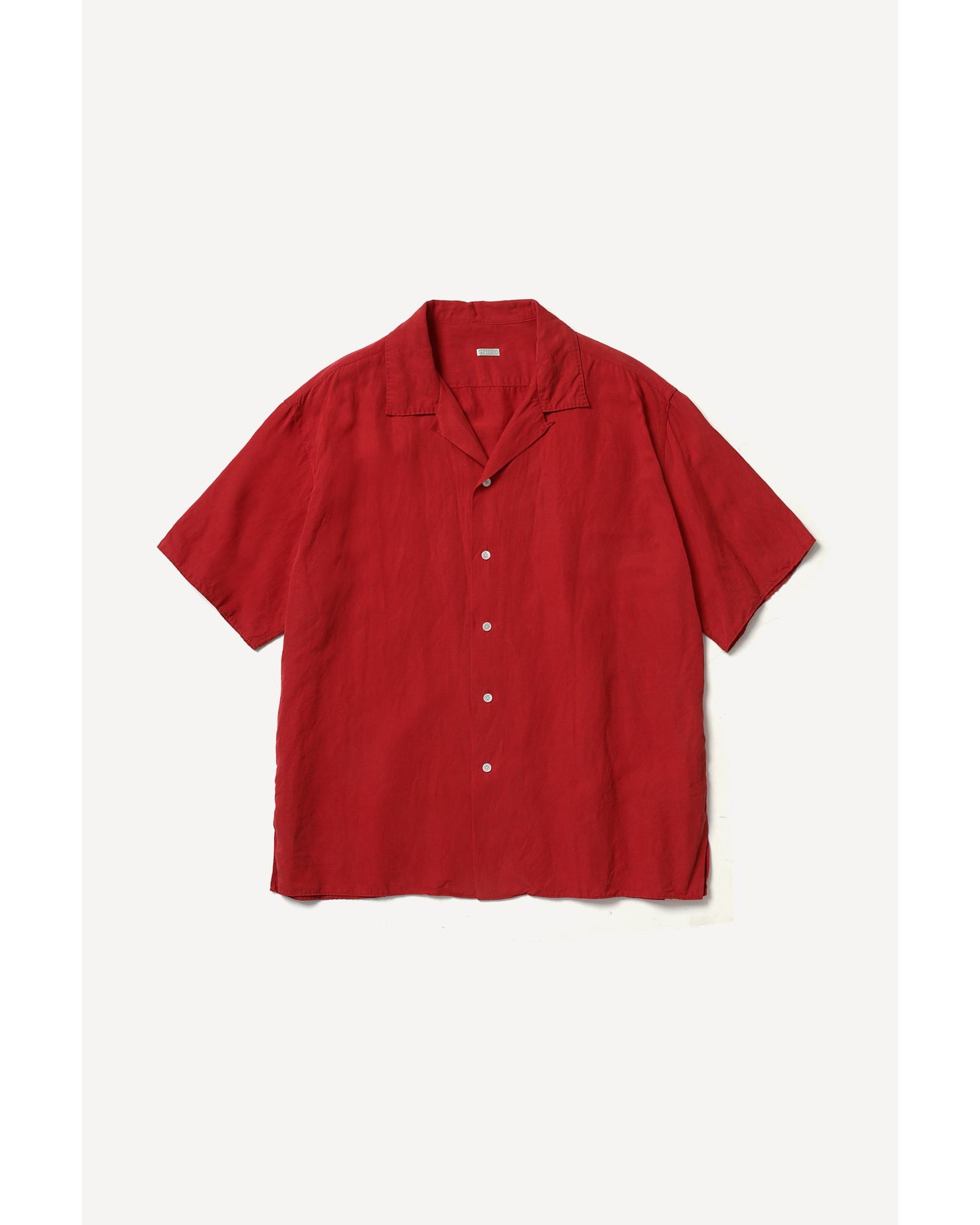 Vintage Silk Linen S/S Open Collar Shirt