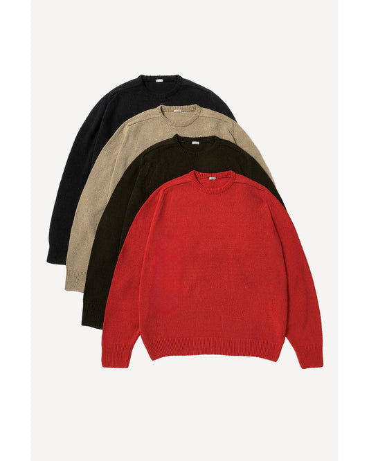 Washed Silk Nep Crew Neck Sweater
