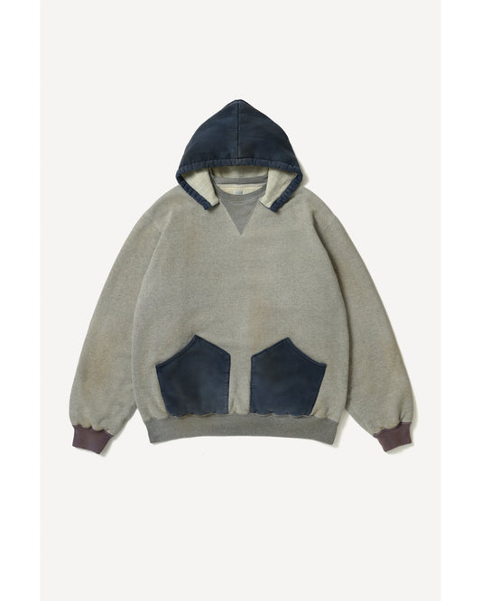 Vintage Attached Hood Sweat Parka