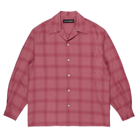 OMBRE CHECK OPEN COLLAR SHIRT L/S