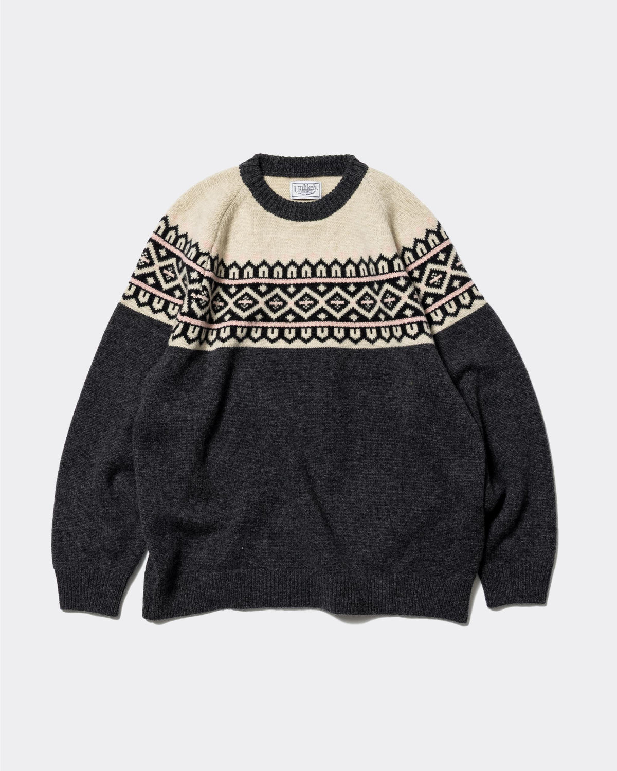 Unlikely Fair Isle "SNOW FLAKE"  CHARCOAL