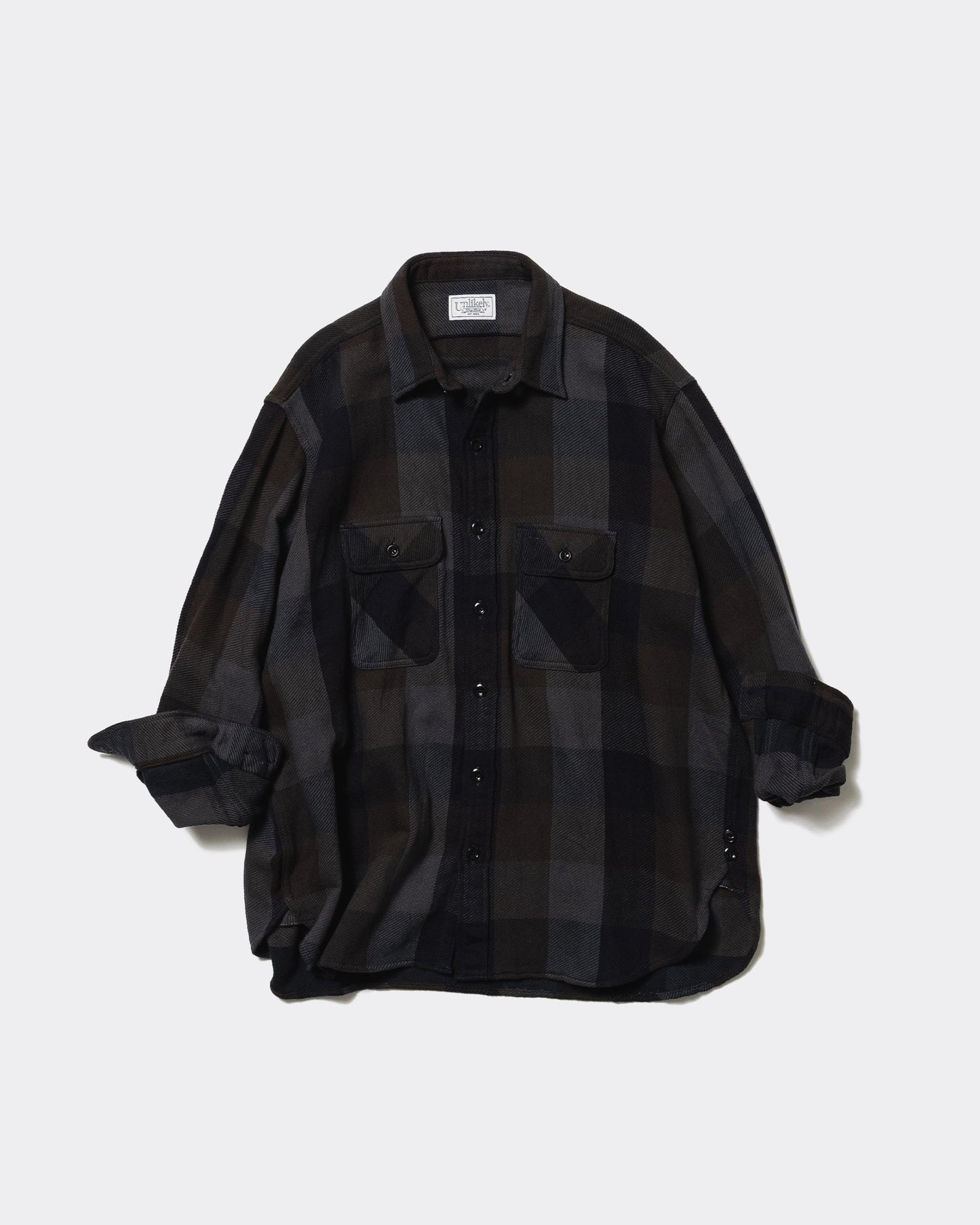 Unlikely Heavy? Nel Work Shirts  Brown/Gray Plaids