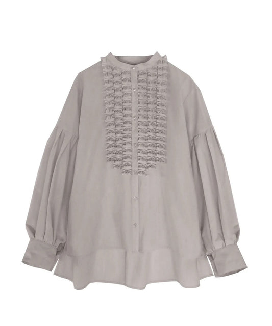 modern tuck frill blouse