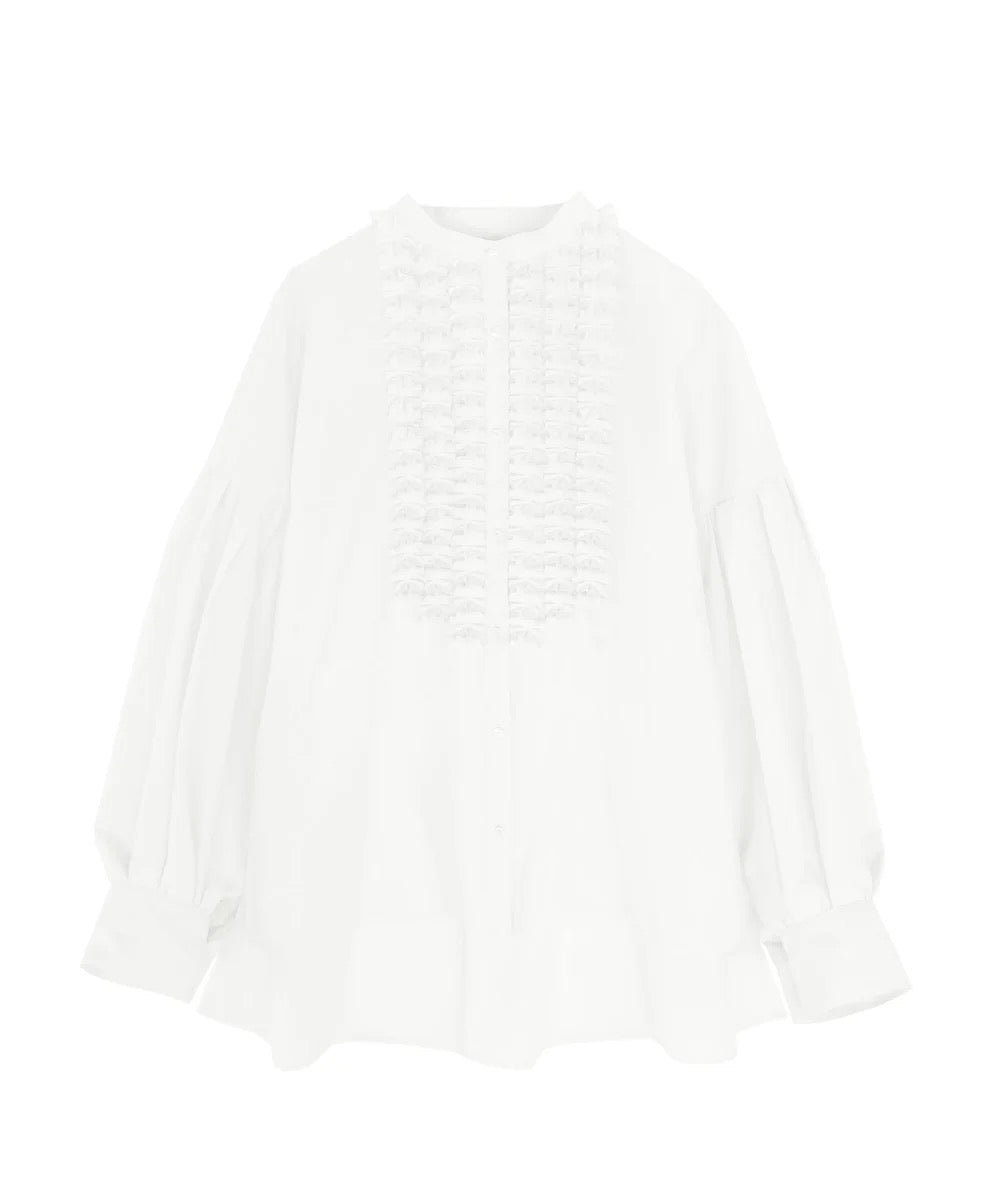 modern tuck frill blouse