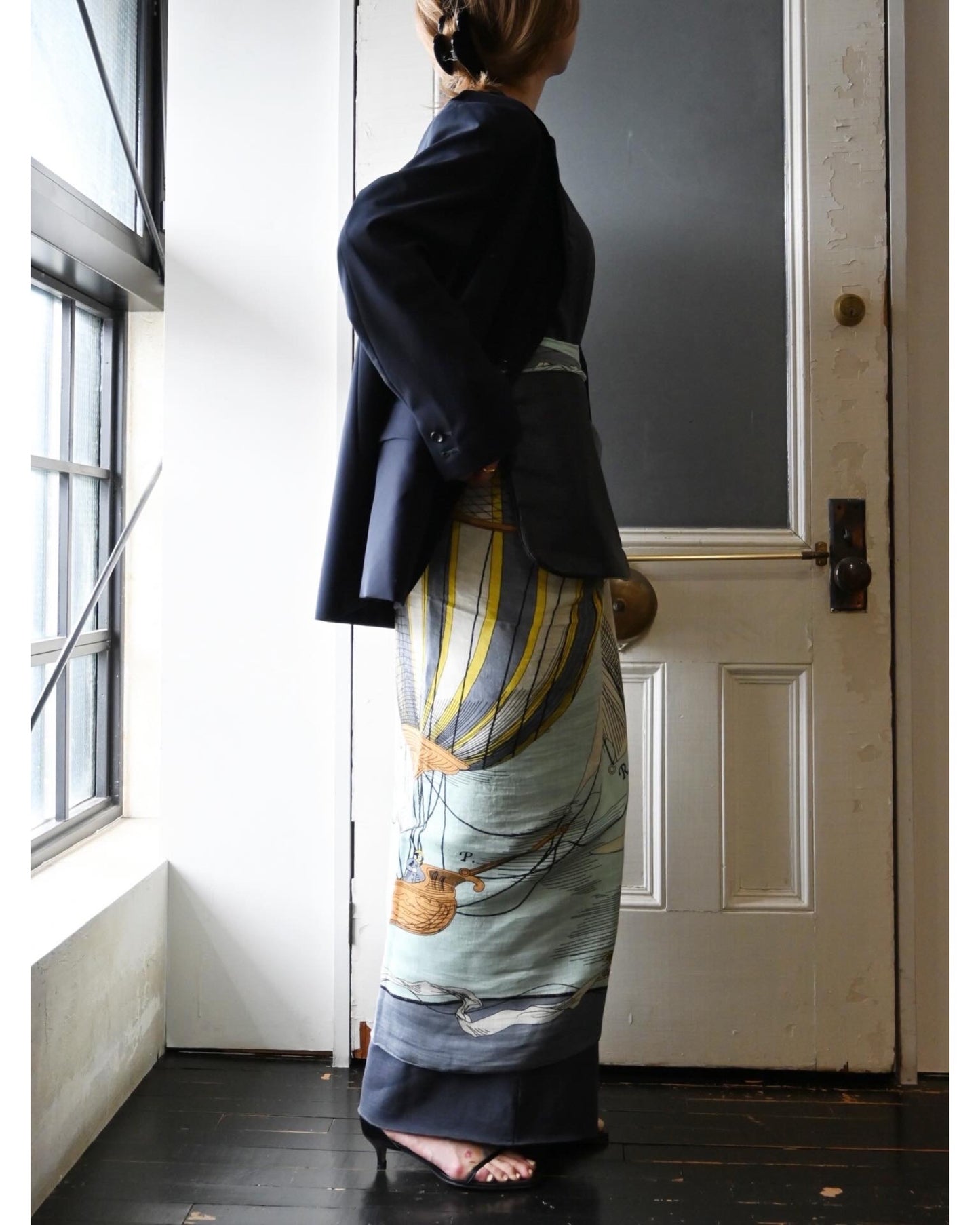 コットンシルクストール120 - フレームフラワー