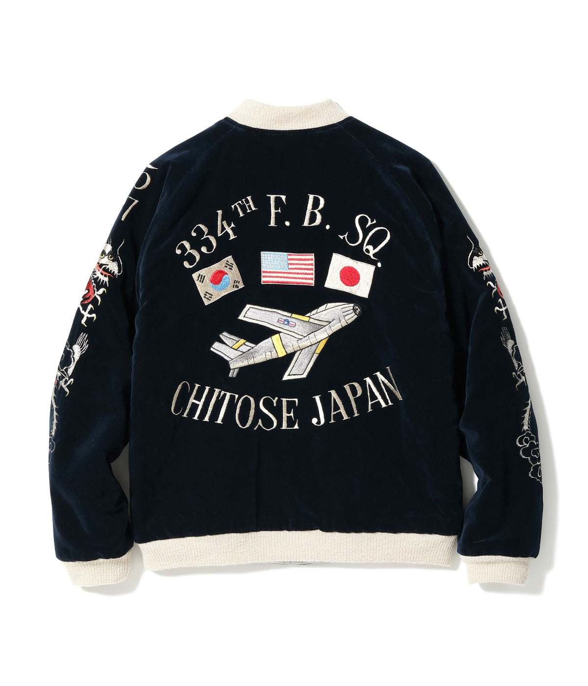 SOUVENIR JACKET “BUZZ RICKSONS” × “KOSHO & CO.” SPECIAL EDITION 334th FTR. BOMB. SQ. CHITOSE JAPAN