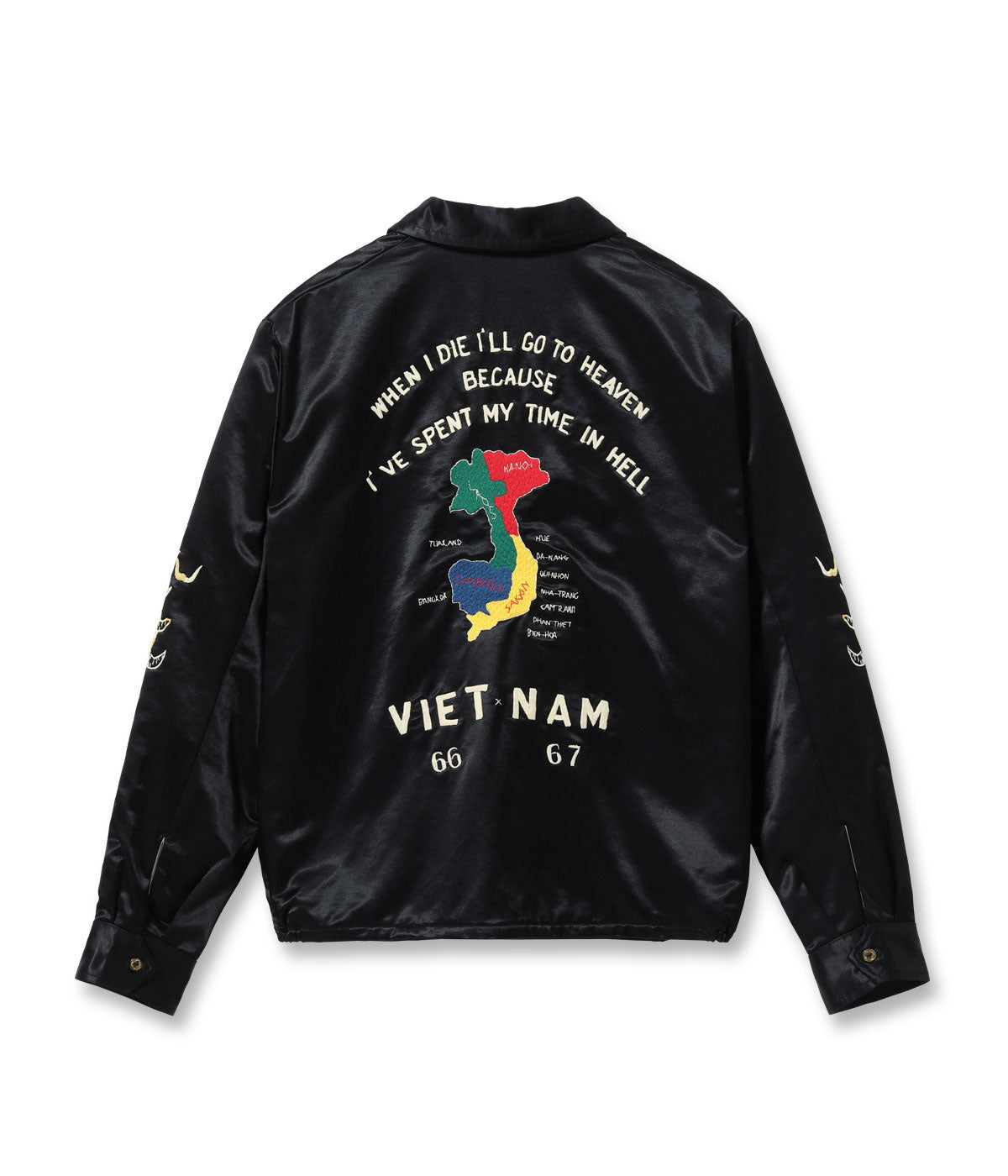 Mid 1960s Style Satin Vietnam Jacket “VIET-NAM MAP” TT15798