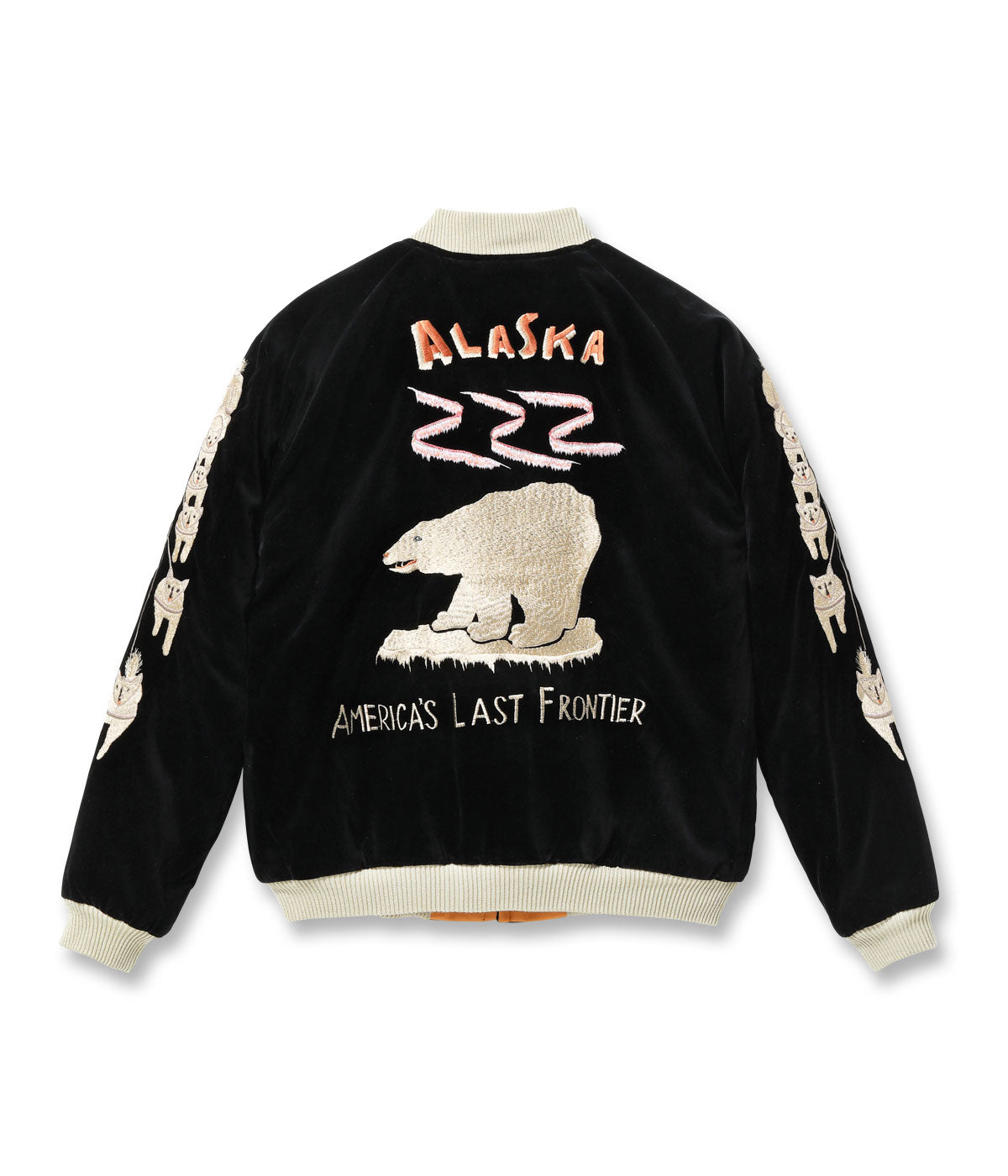 Late 1950s Style Velveteen Souvenir Jacket “POLAR BEAR” × “ALASKA MAP” TT15792-119