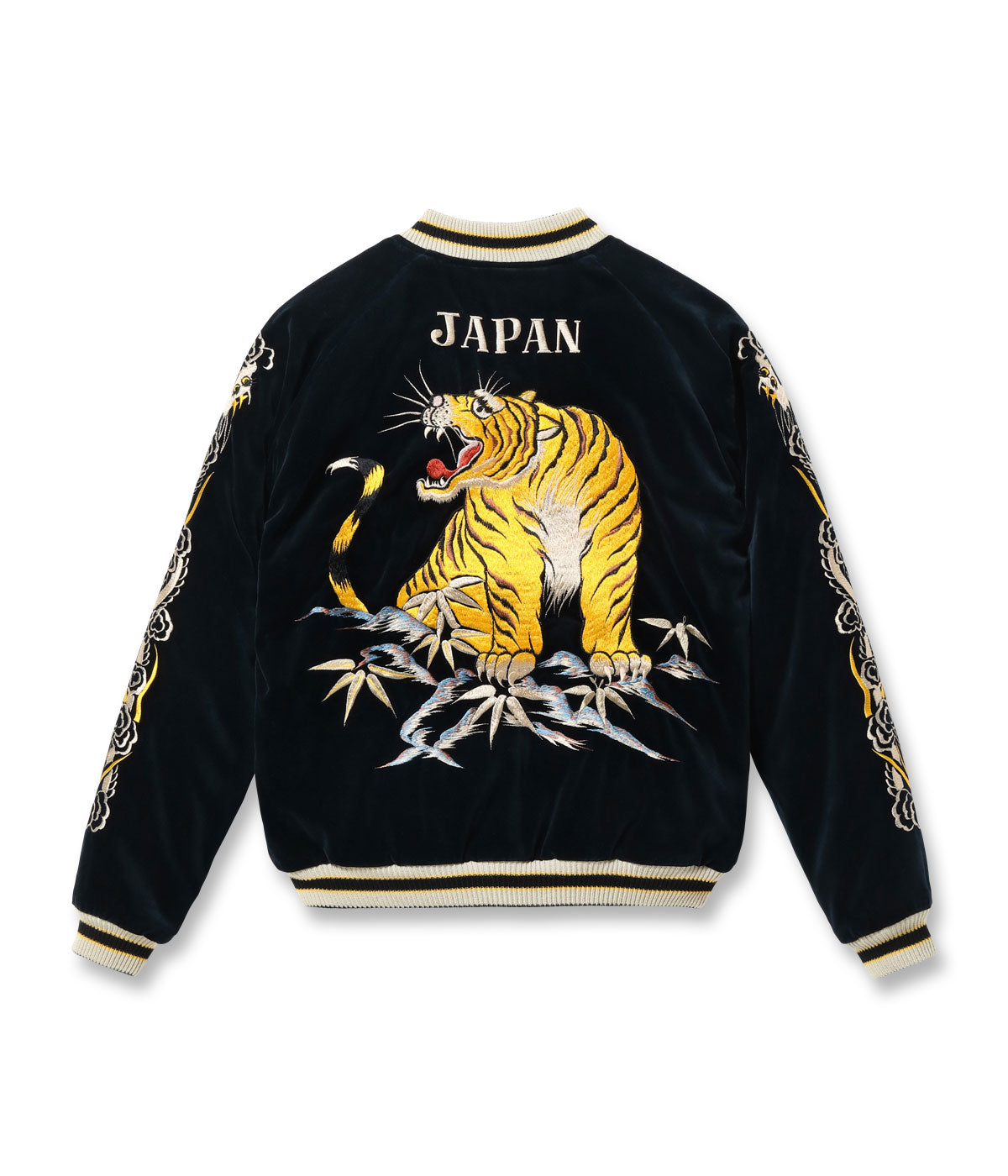 Mid 1950s Style Velveteen Souvenir Jacket “ROARING TIGER” × “JAPAN MAP”TT15792-128