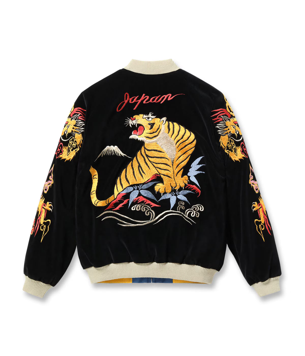 Mid 1950s Style Velveteen Souvenir Jacket “GOLD DRAGON & GOLD Mid 1950s Style Velveteen Souvenir Jacket “GOLD DRAGON & GOLD