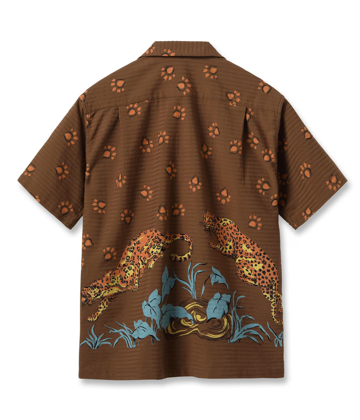 DOBBY COTTON OPEN SHIRT “LEOPARD” SH39720
