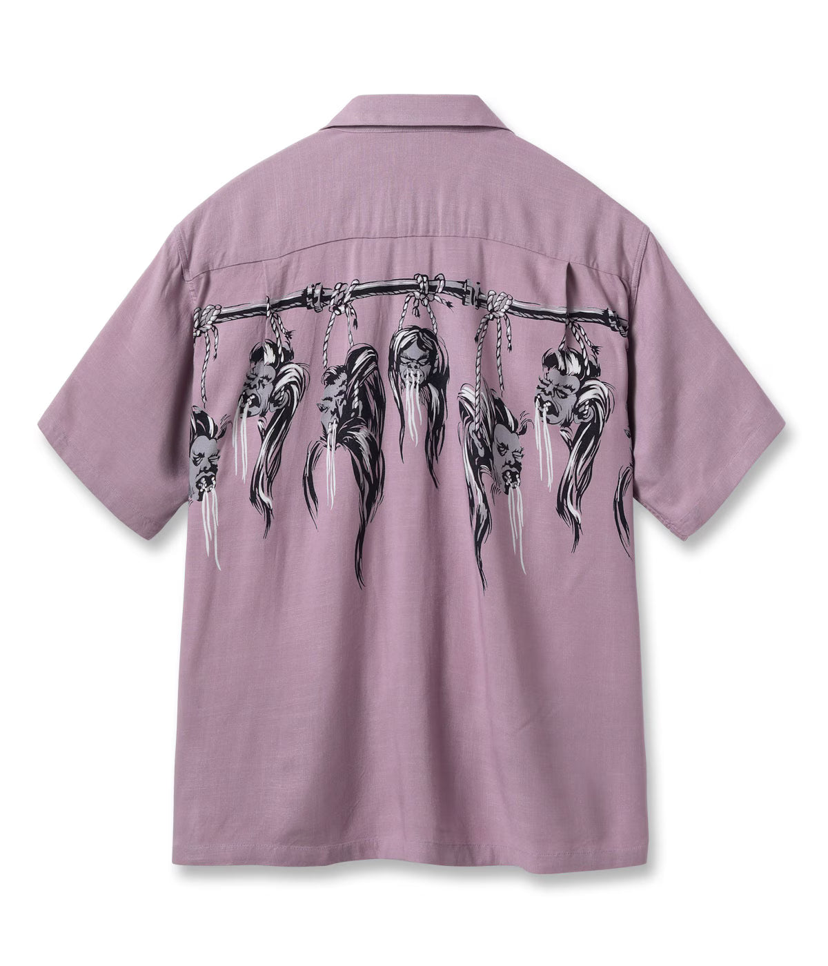 HOPSACK RAYON OPEN SHIRT “SHRUNKEN HEAD” SH39705