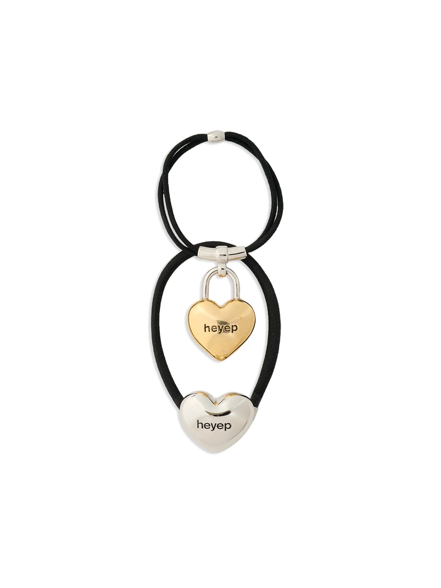 Heart Charm Hair Ties - 2Piece Set