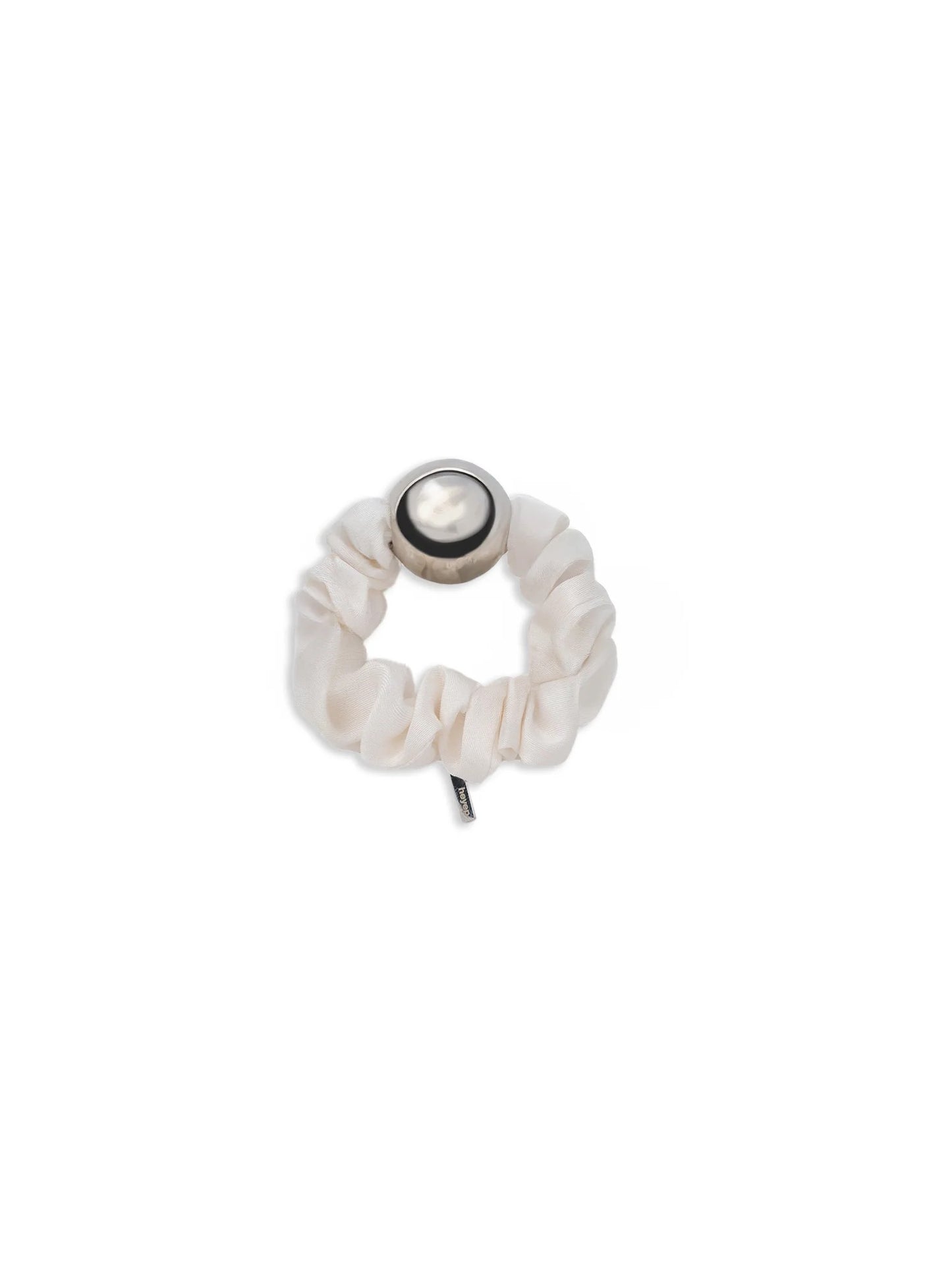 Medium Metal Ball Silk Scrunchie