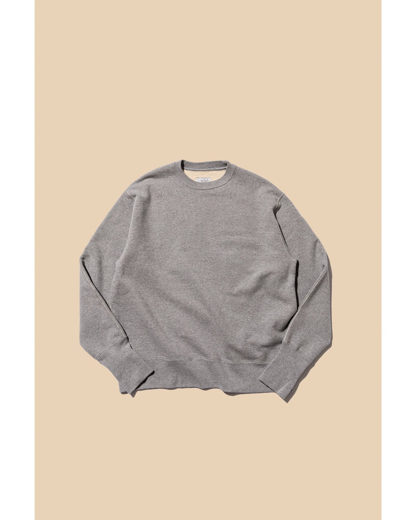 Unlikely Split Raglan Sleeve Crew  TOP GRAY