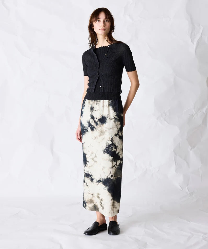 natural dye silk nep skirt