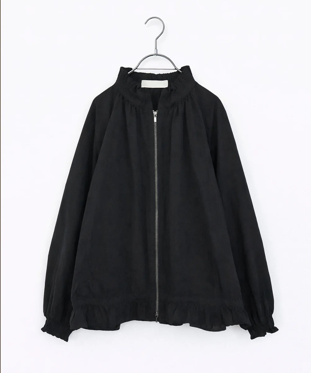 pleats sheer dolman blouson