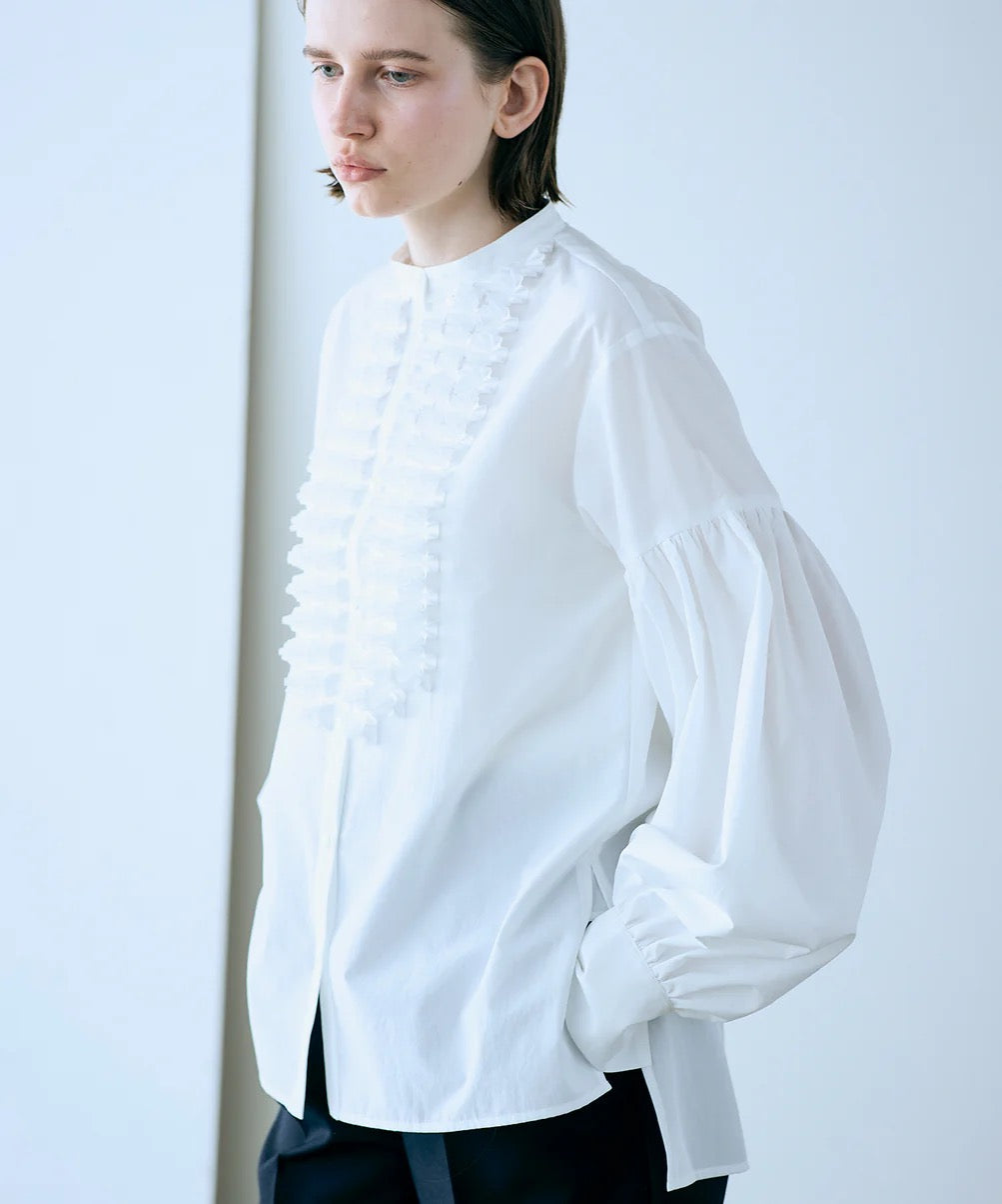 modern tuck frill blouse