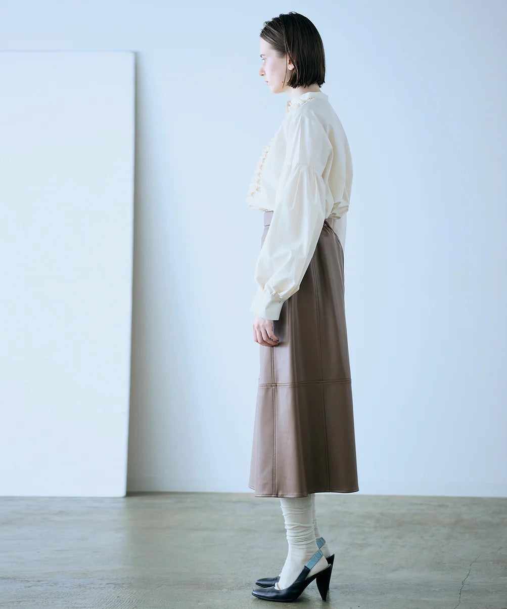 modern tuck frill blouse