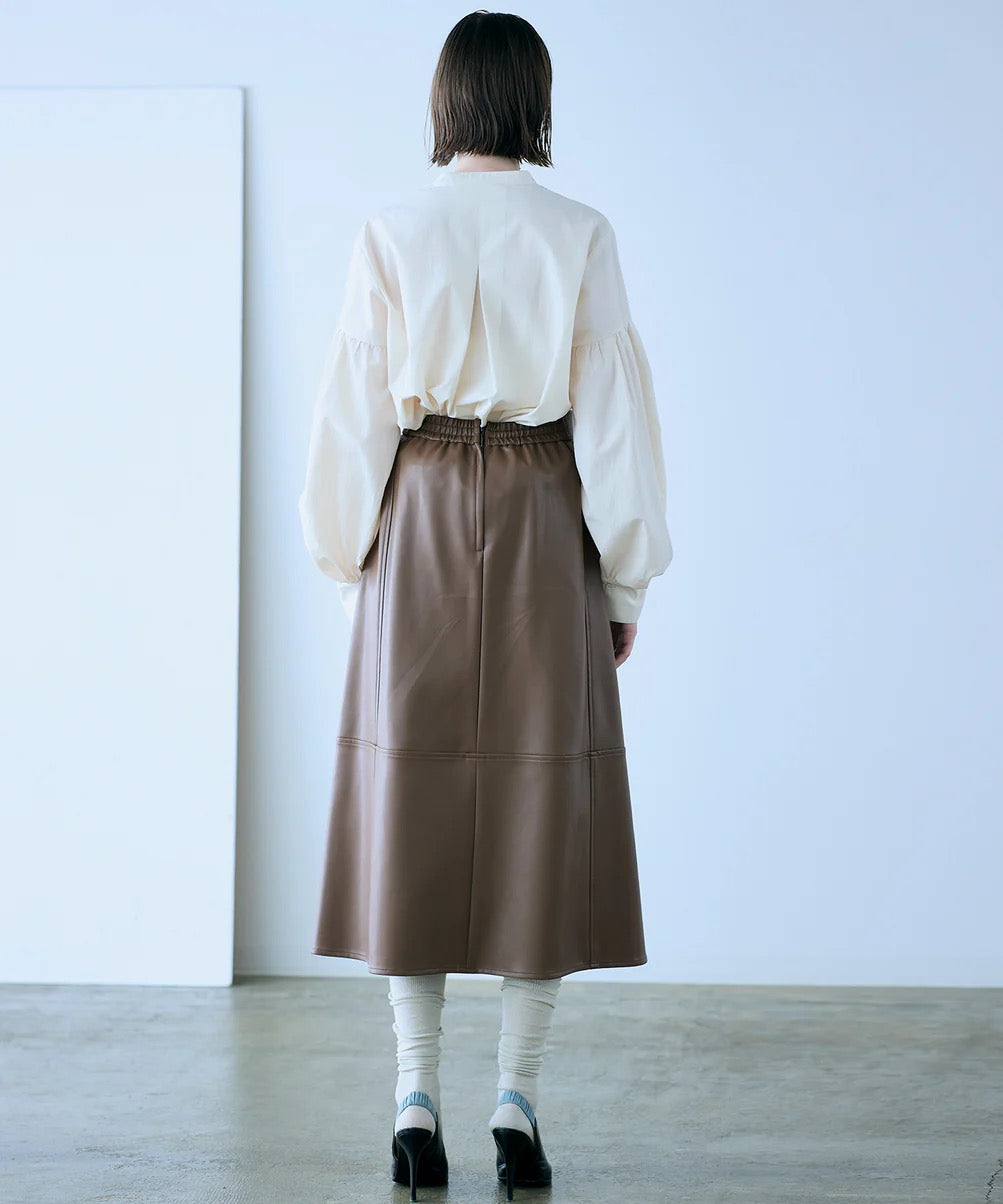 modern tuck frill blouse