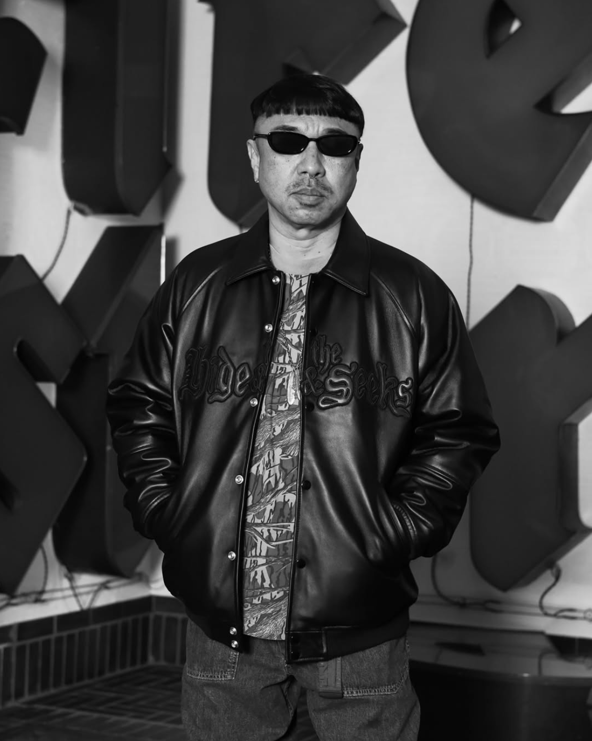 Hide and Seek Varsity Jacket【新品未使用】 HIDEANDSEEK×Toru Nishiura” Leather Varsity Jacket – TIME AFTER TIME
