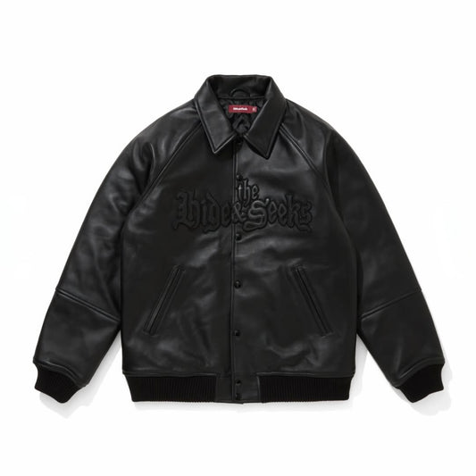 “HIDEANDSEEK×Toru Nishiura” Leather Varsity Jacket