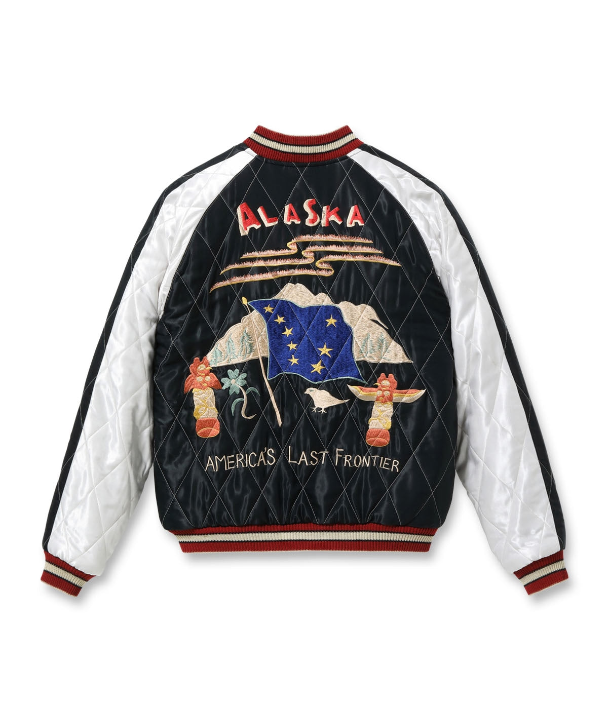 Late 1950s Style Velveteen Souvenir Jacket “MOUNTAIN GOAT” × “ALASKAN FLAG” TT15544-128