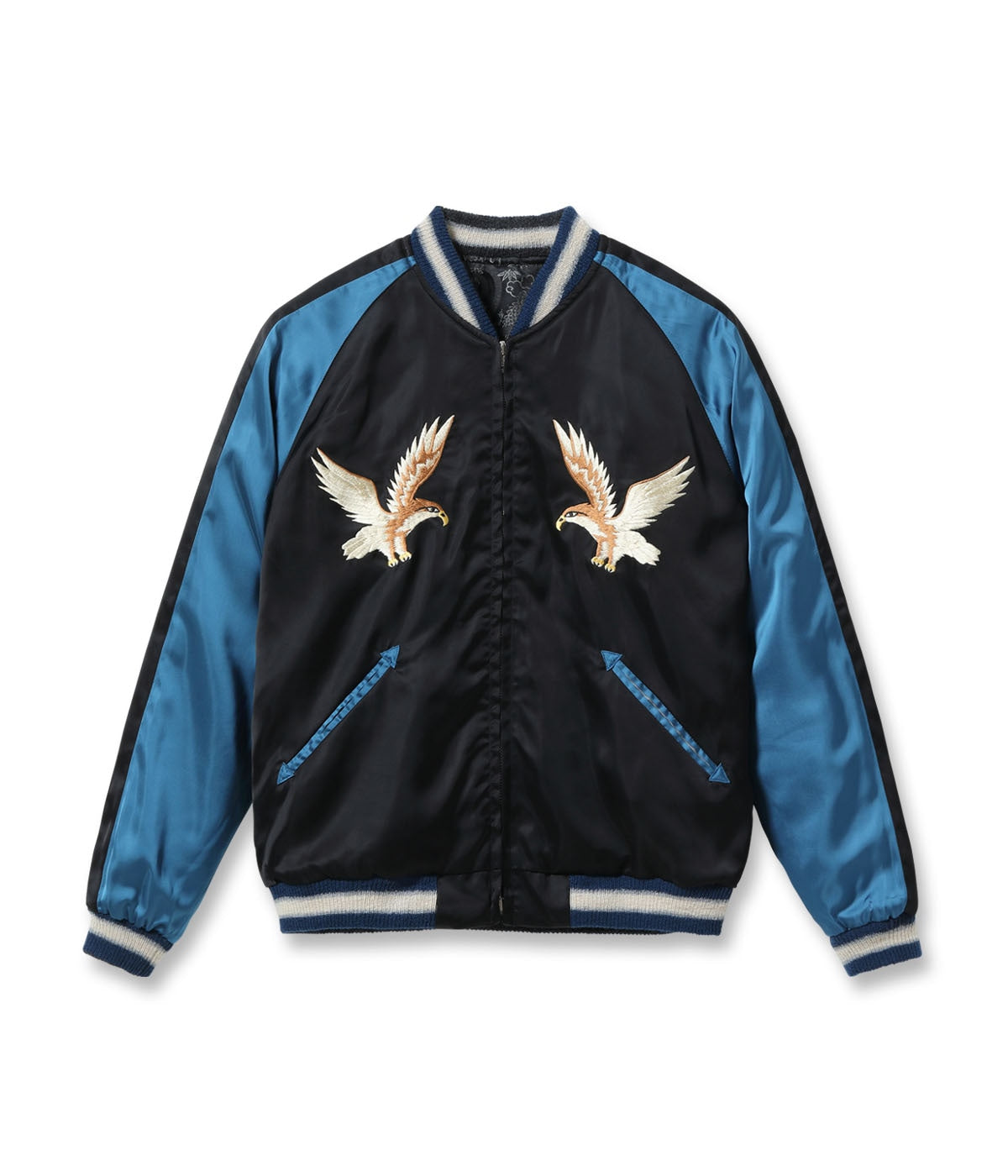 Early 1950s Style Rayon Brocade × Acetate Souvenir Jacket TOYO ENTERPRISE 60th Anniversary Special Edition “TIGER & DRAGON” (BROCADE) × “EAGLE” TT15717-119