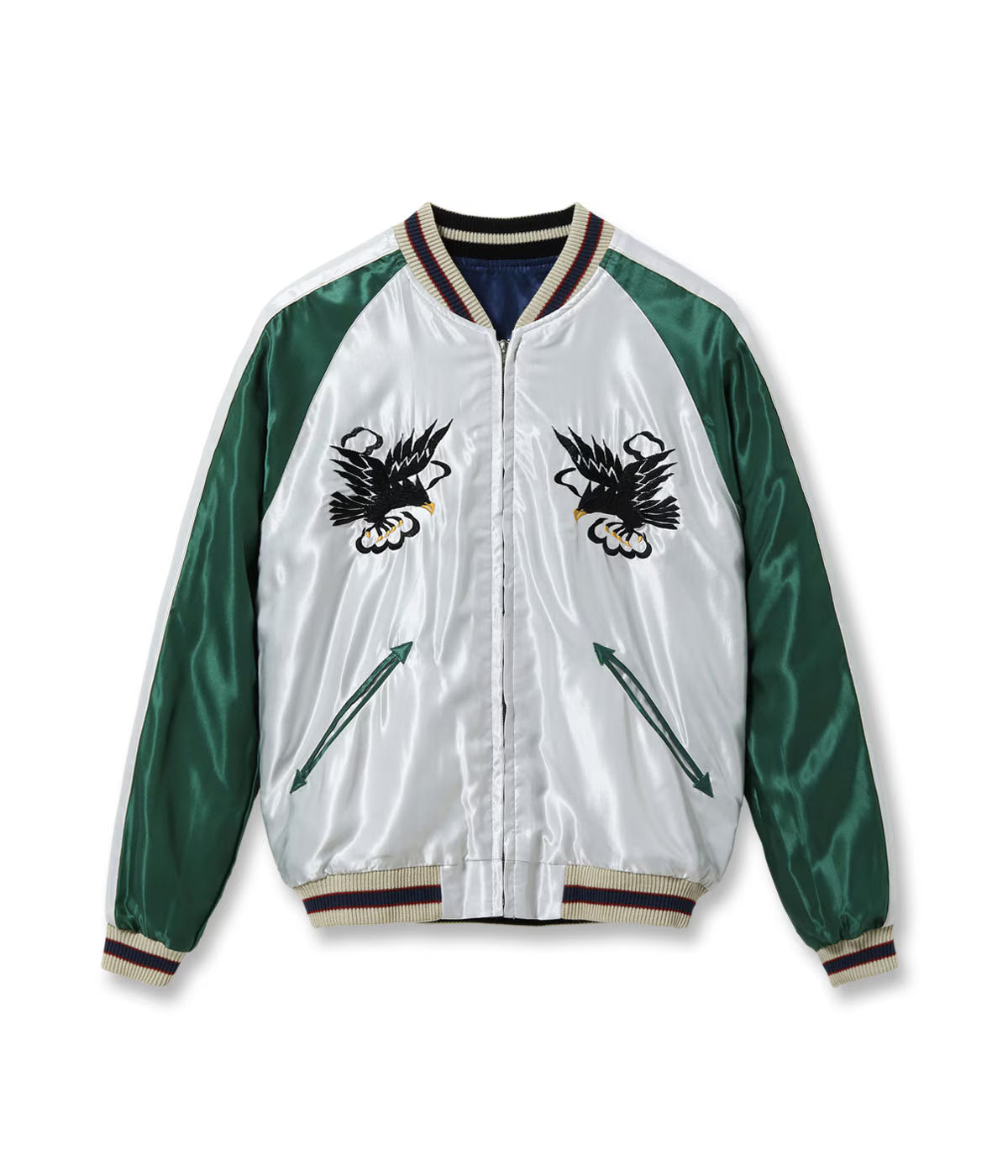 Late 1950s Style Acetate Souvenir Jacket “HAWAII MAP” × “DRAGON & TIGER” TT15877-128