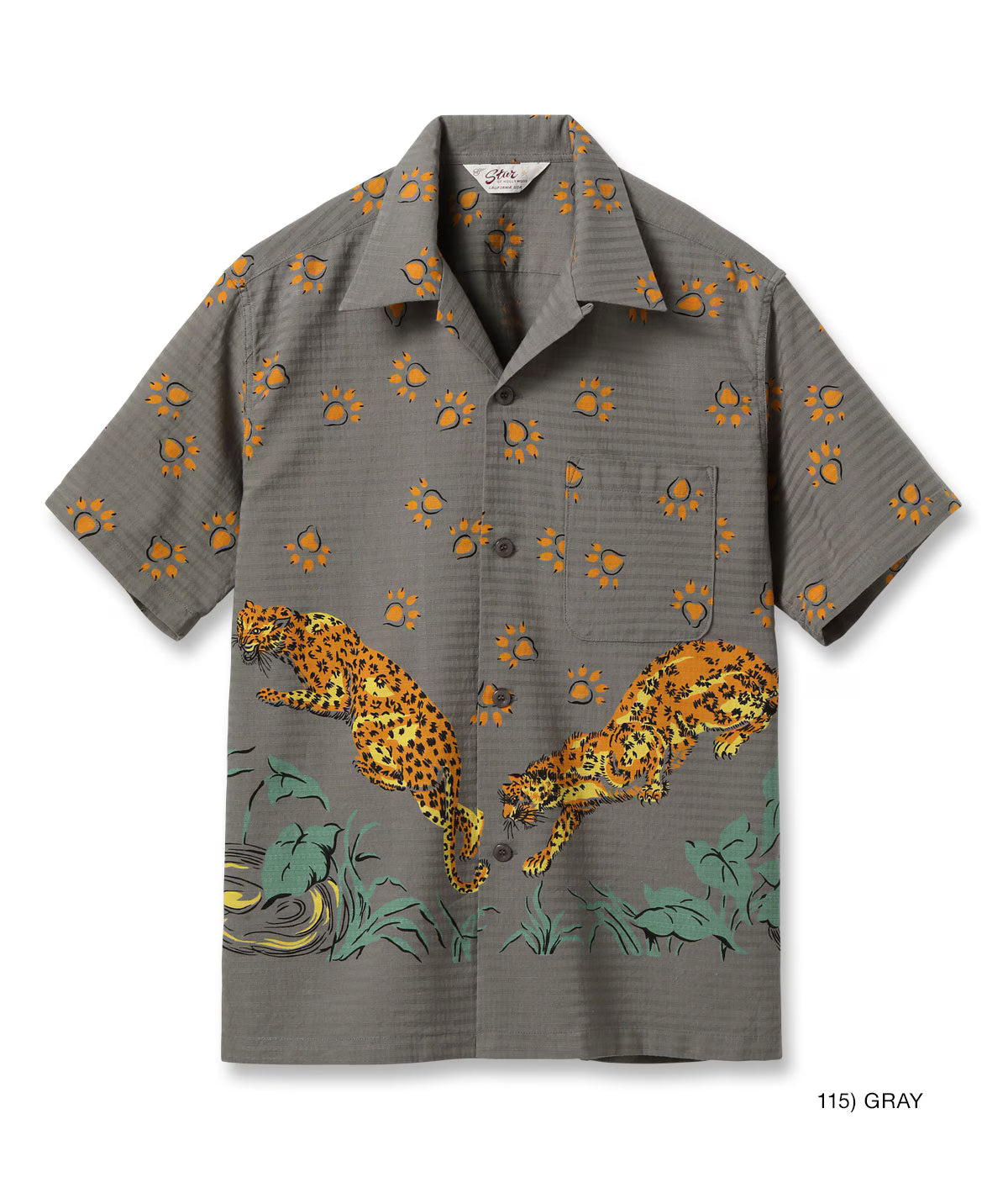 DOBBY COTTON OPEN SHIRT “LEOPARD” SH39720