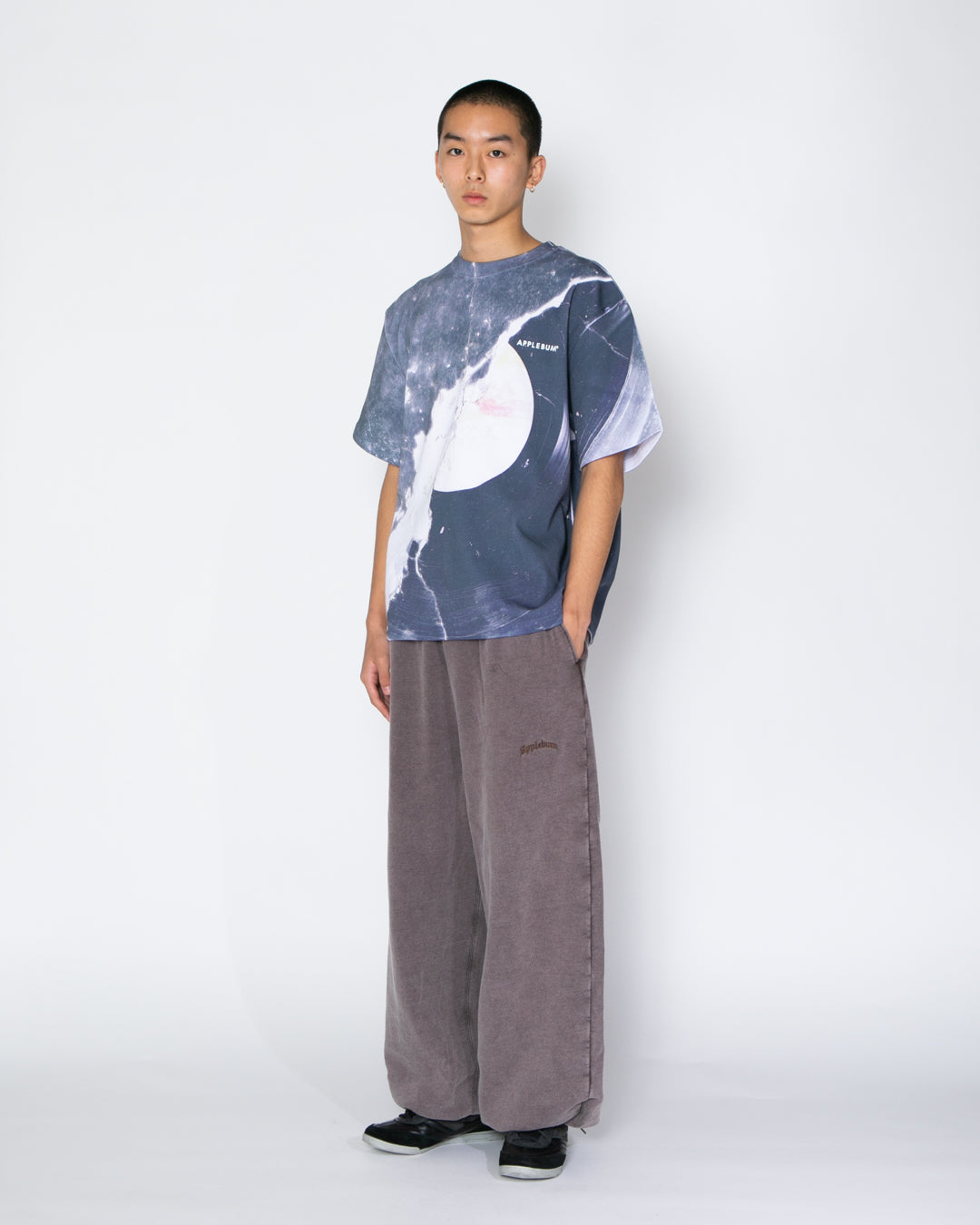 Powder-Dye Wide Sweat Pants