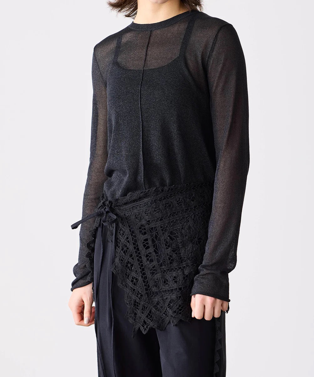 14G sheer paper knit