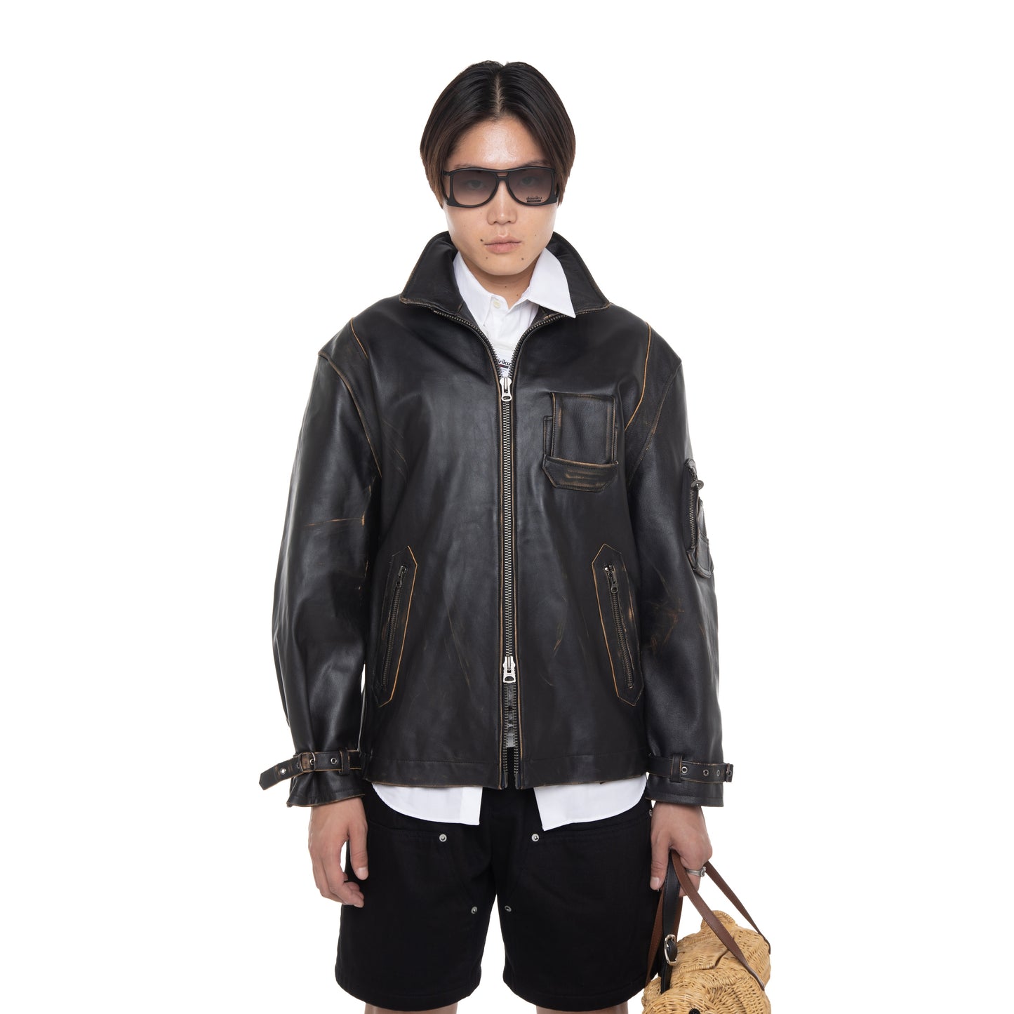 Military Leather Flight Jacket