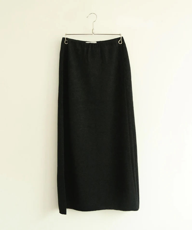paper knit wrap skirt