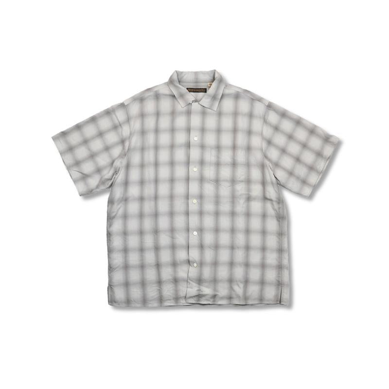 Ombre Check Open Collar S/S Shirt