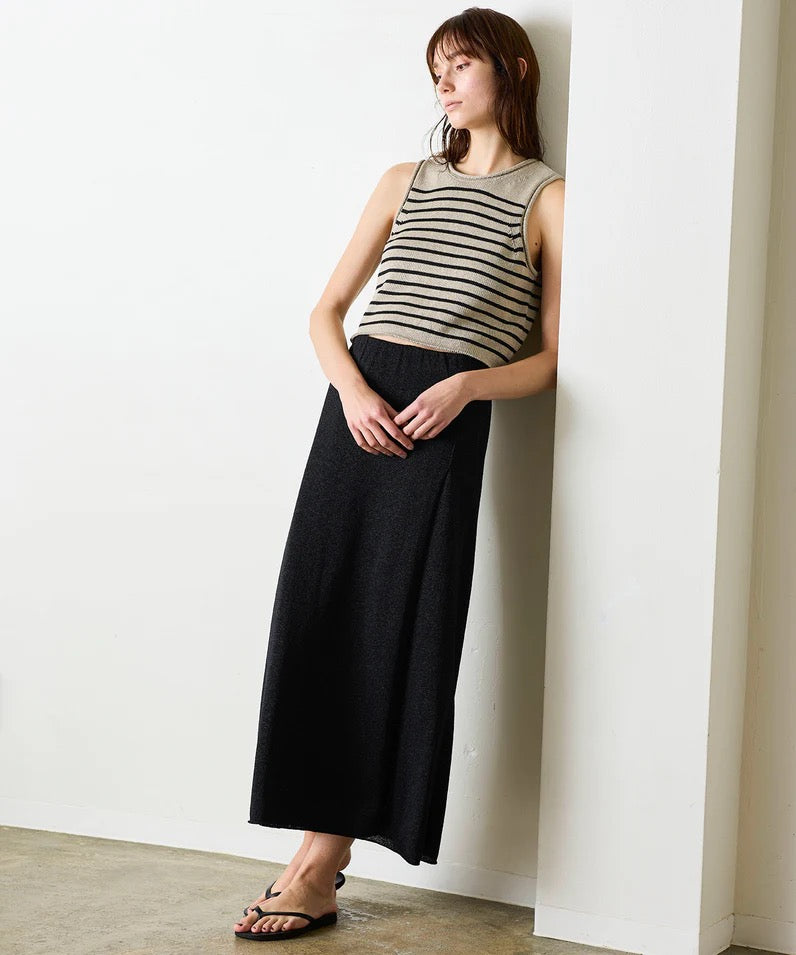 paper knit wrap skirt