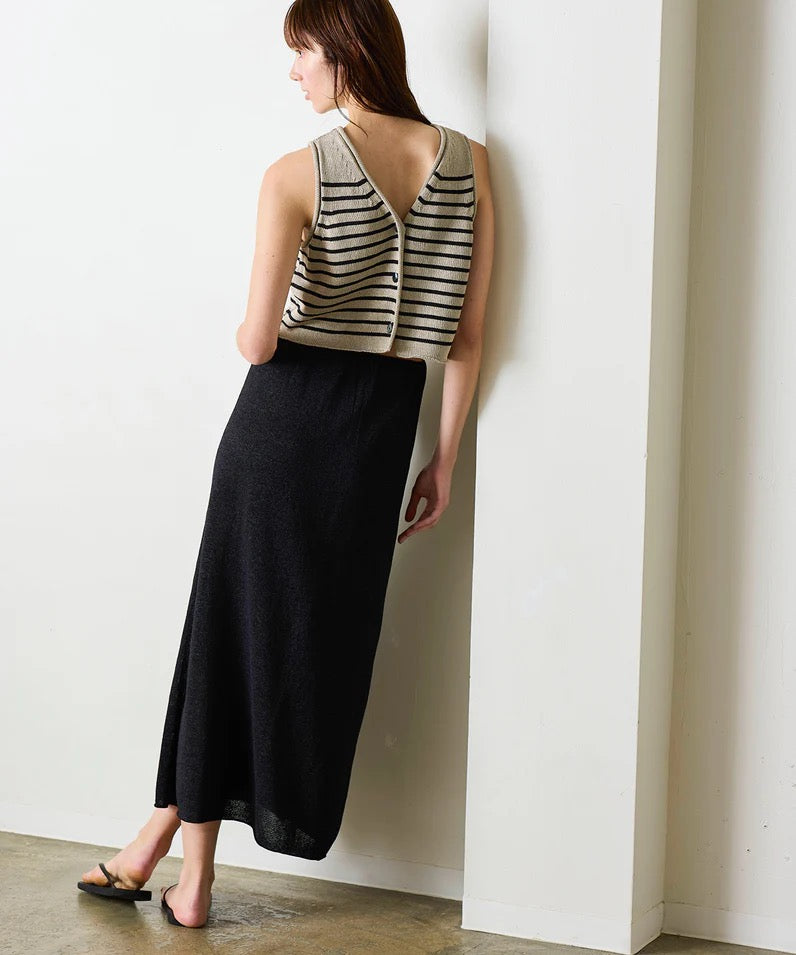 paper knit wrap skirt