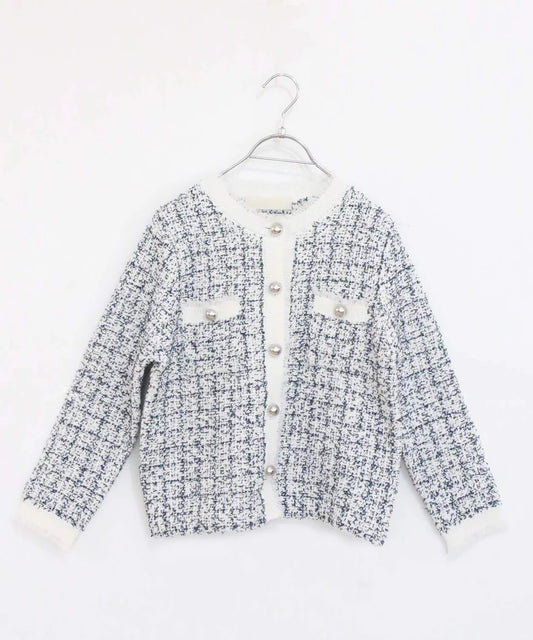 tweed knit fringe jacket