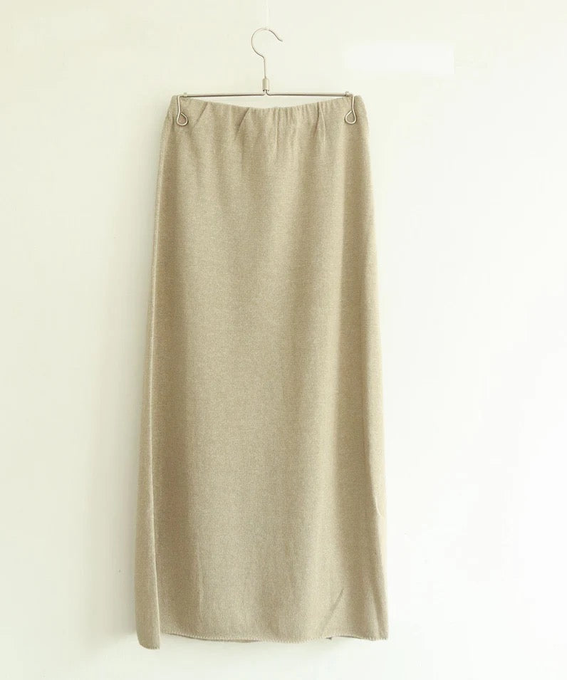 paper knit wrap skirt