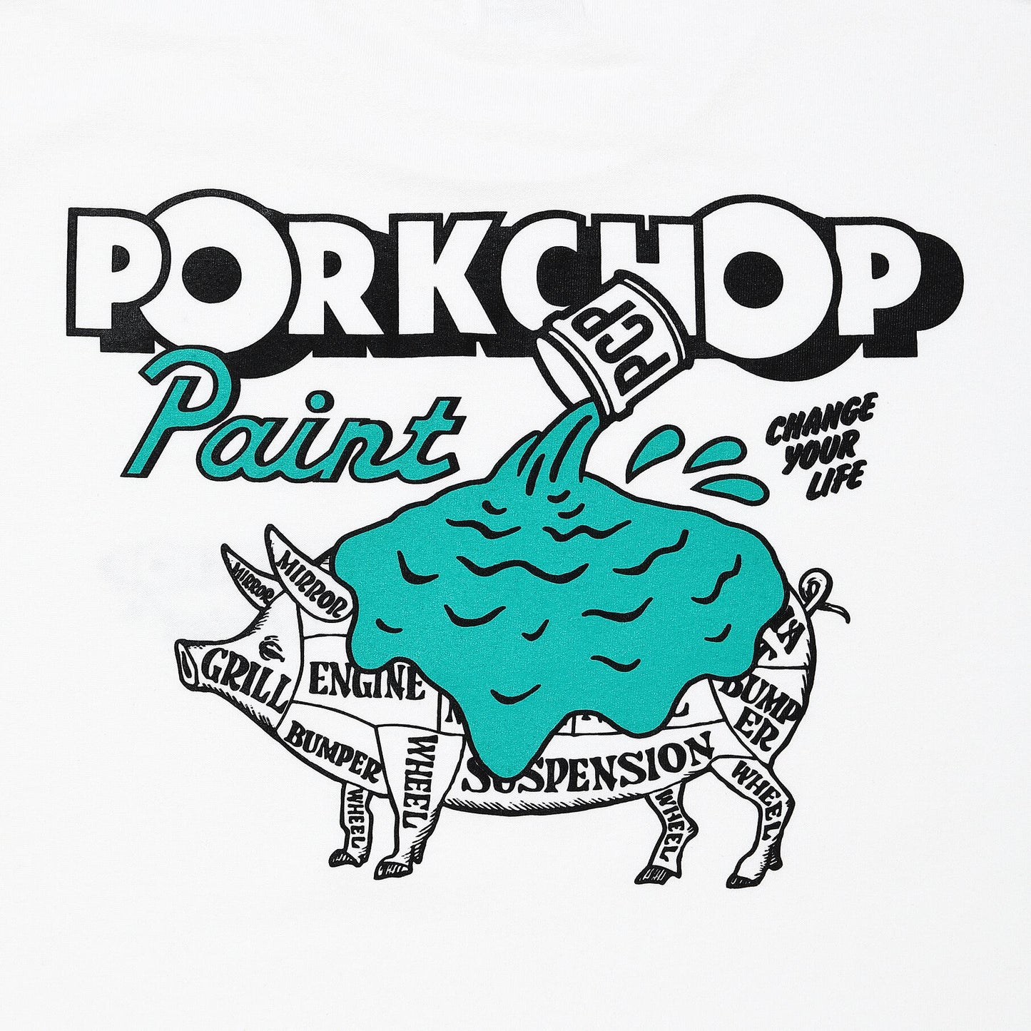 PCP PORK TEE WHITE